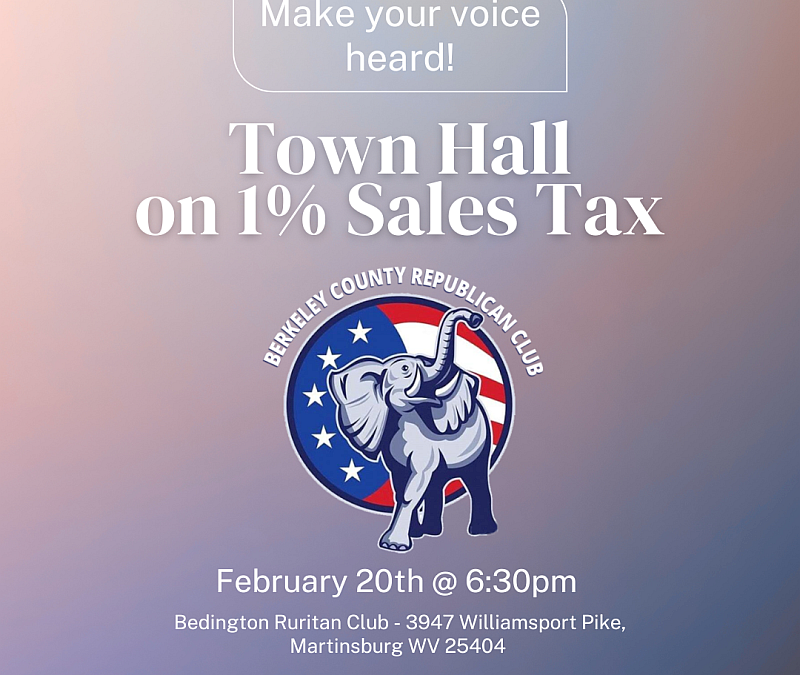 Town Hall on Berkeley County Sales Tax increase – February 20